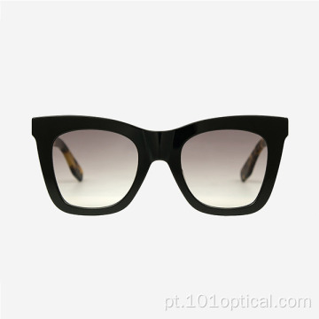 Óculos de sol feminino de design Cat Eye Acetate